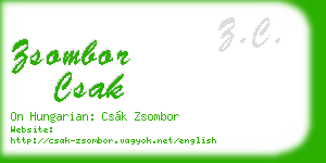 zsombor csak business card